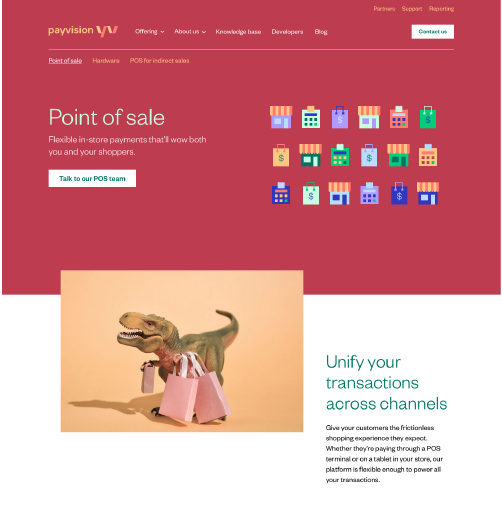 Final Payvision point-of-sale page design